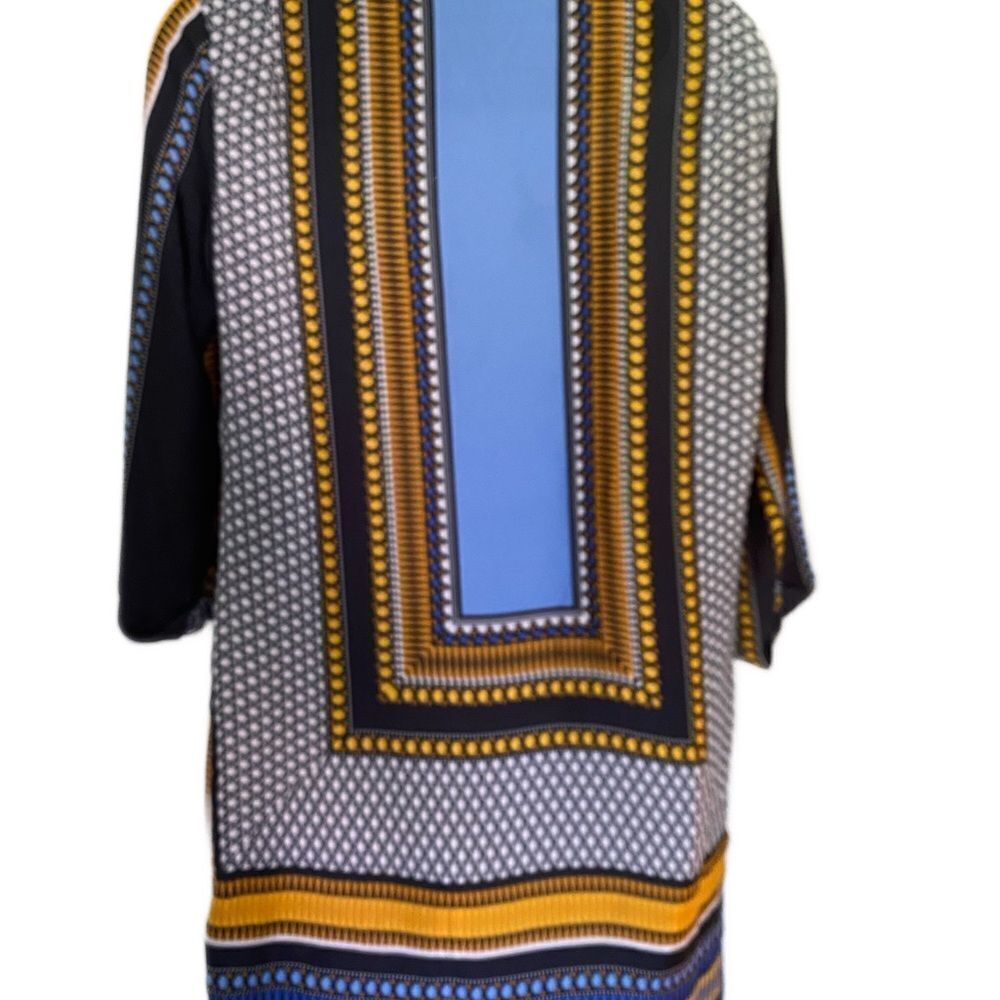 Zara Basic Dress - S Blue Multi Print , Polyester - image 5